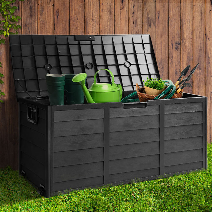 290L Outdoor Storage Box (Lockable) - Black