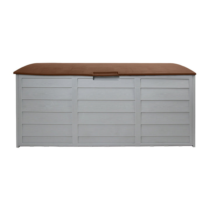 290L Outdoor Storage Box (Lockable) - Grey / Brown