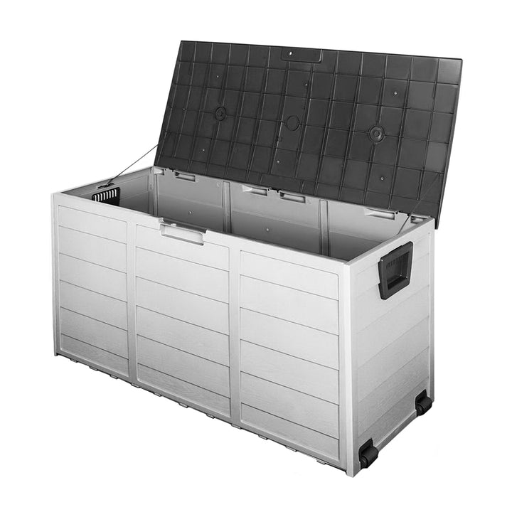 290L Outdoor Storage Box (Lockable) - Grey / Black