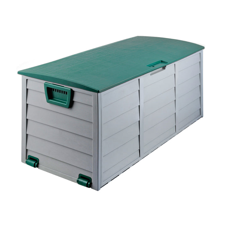 290L Outdoor Storage Box (Lockable) - Green / Grey