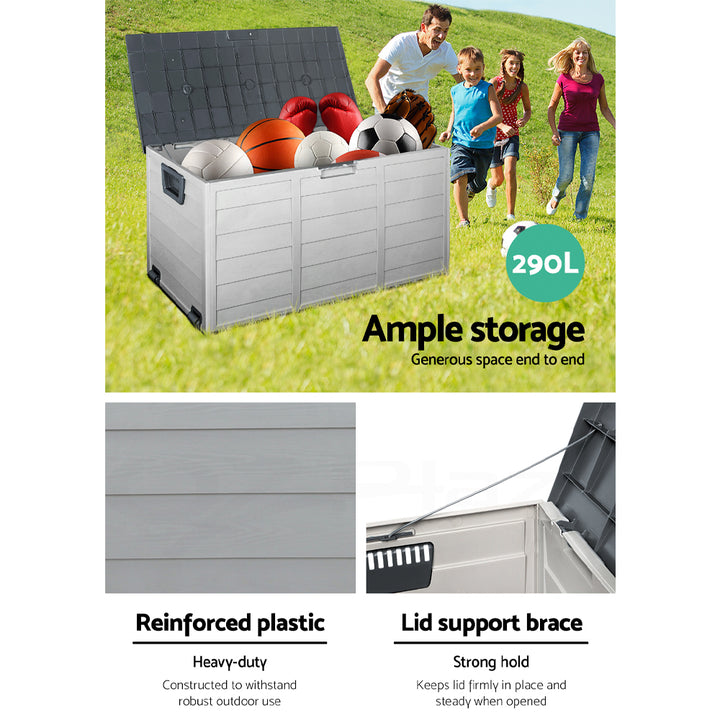 290L Outdoor Storage Box (Lockable) - Grey