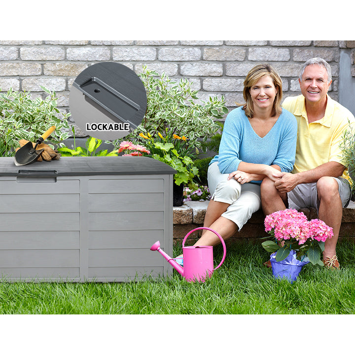 290L Outdoor Storage Box (Lockable) - Grey