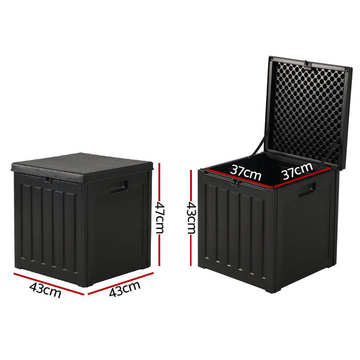 80L Outdoor Storage Box / Bench / Table - Black