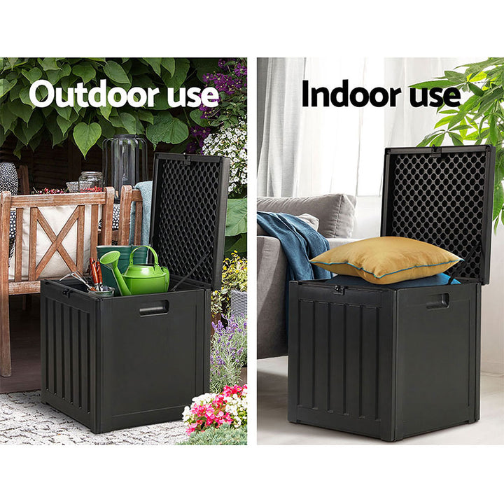 80L Outdoor Storage Box / Bench / Table - Black