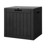 118L Outdoor Storage Box / Bench (Lockable) - Black