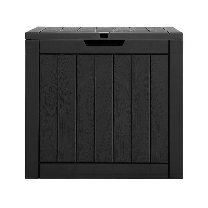118L Outdoor Storage Box / Bench (Lockable) - Black