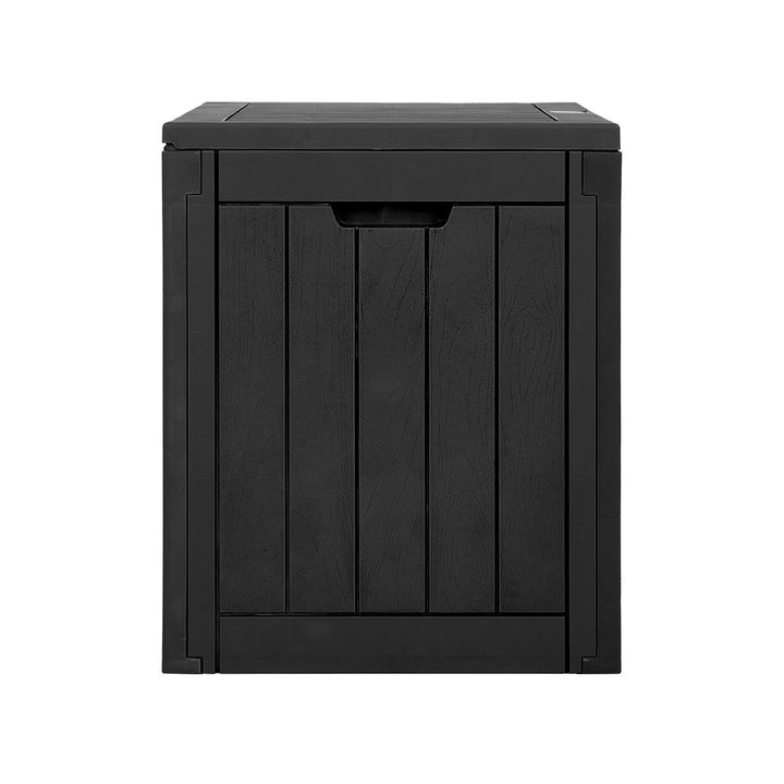 118L Outdoor Storage Box / Bench (Lockable) - Black