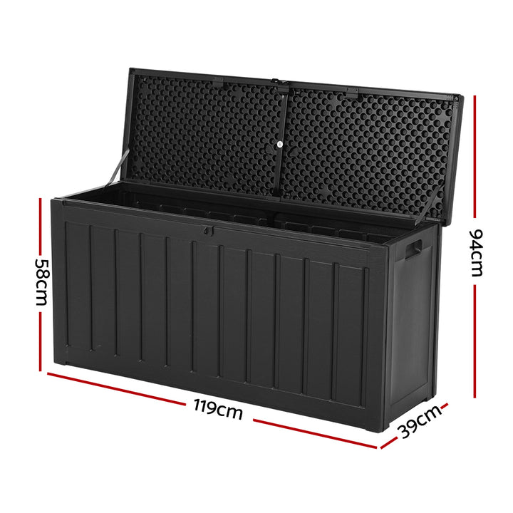 240L Outdoor Storage Box / Bench - Black