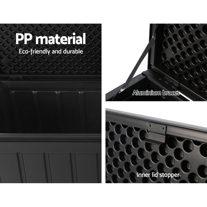 240L Outdoor Storage Box / Bench - Black