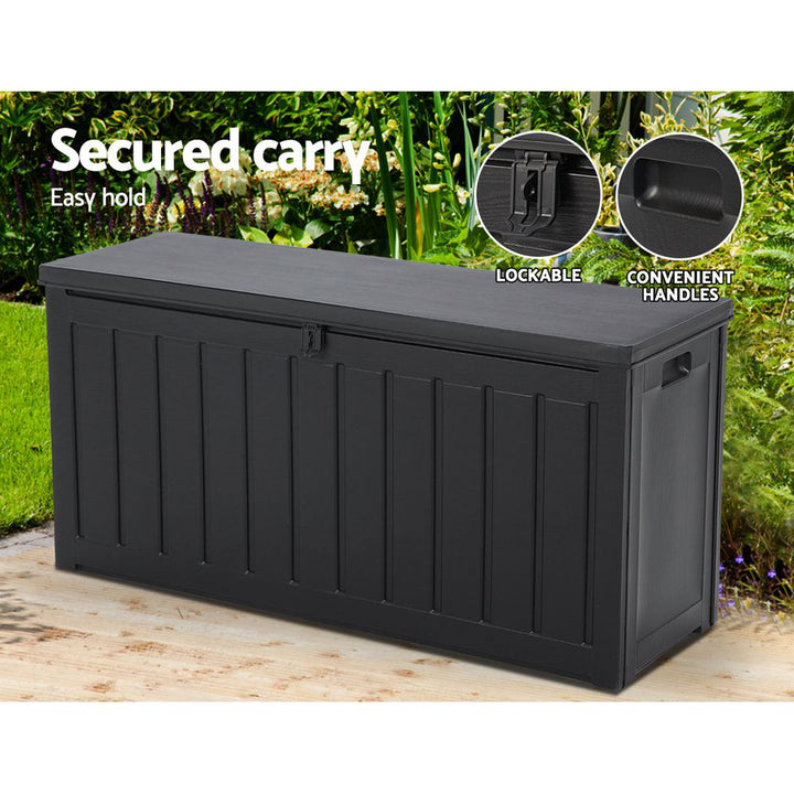 240L Outdoor Storage Box / Bench - Black