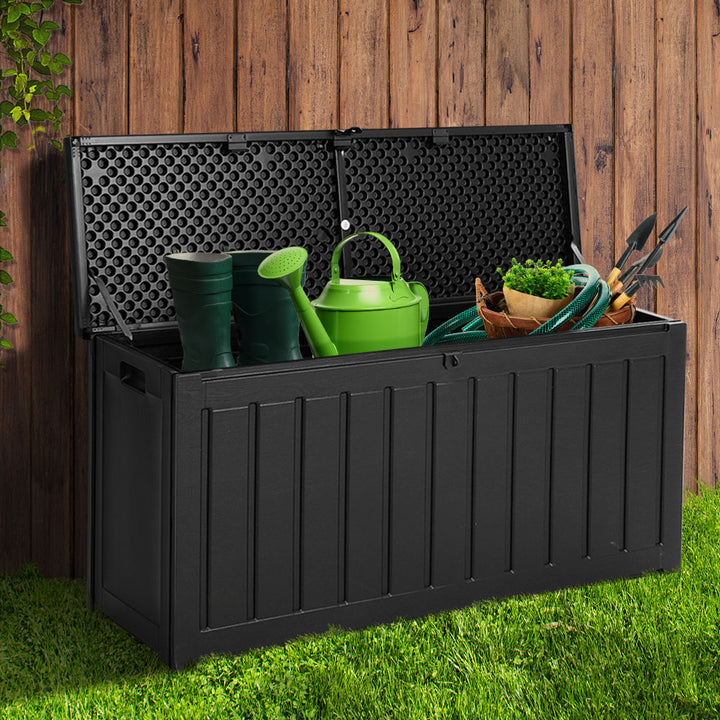 240L Outdoor Storage Box / Bench - Black