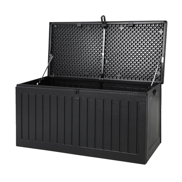 270L Outdoor Storage Box / Bench (Lockable) - Black