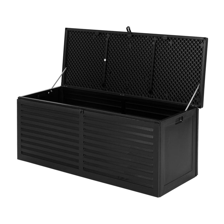 390L Outdoor Storage Box / Bench (Lockable) - Black