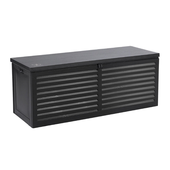 390L Outdoor Storage Box / Bench (Lockable) - Black