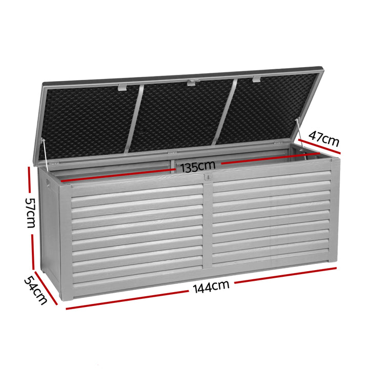 390L Outdoor Storage Box / Bench (Lockable) - Grey