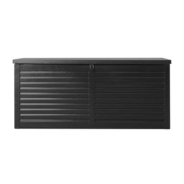 490L Outdoor Storage Box / Bench (Lockable) - Black