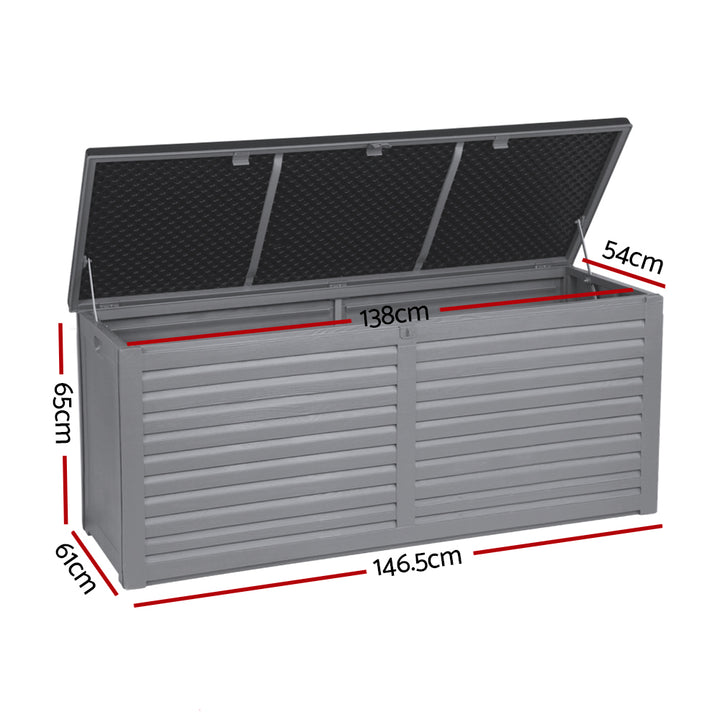 490L Outdoor Storage Box / Bench - Grey