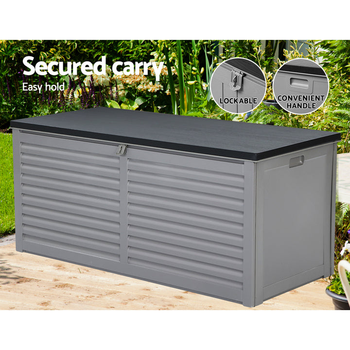 490L Outdoor Storage Box / Bench - Grey