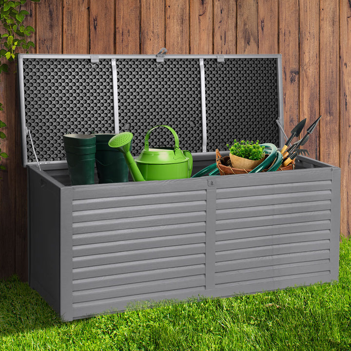 490L Outdoor Storage Box / Bench - Grey