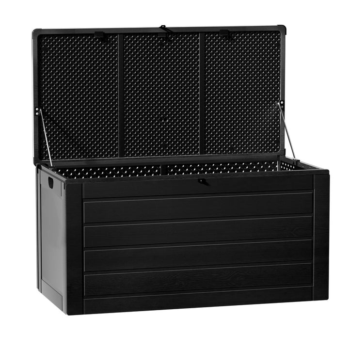 680L Waterproof Outdoor Storage Box / Bench (Lockable) - Black