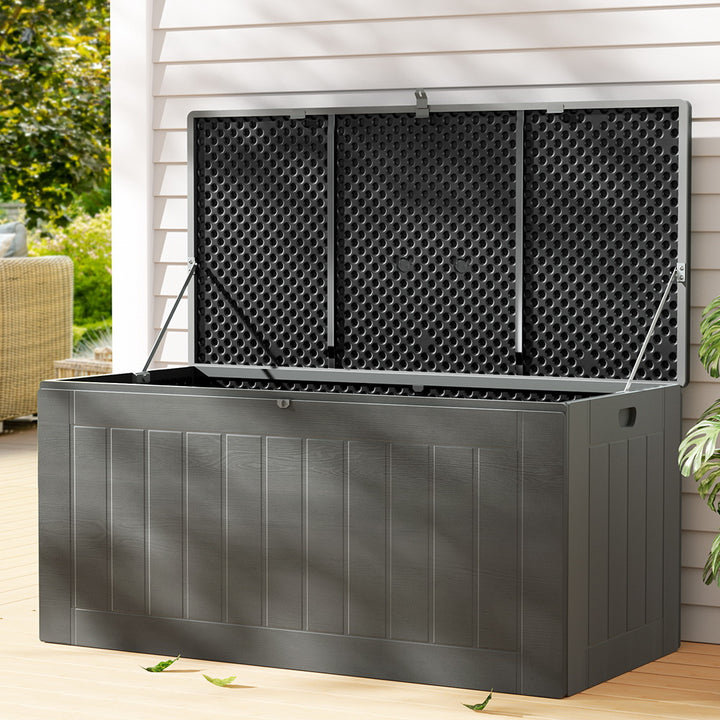 830L Outdoor Storage Box (Lockable / Bench Seat) - Grey