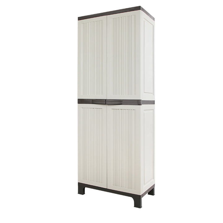 173cm Outdoor Storage Cabinet / Lockable Cupboard - Beige