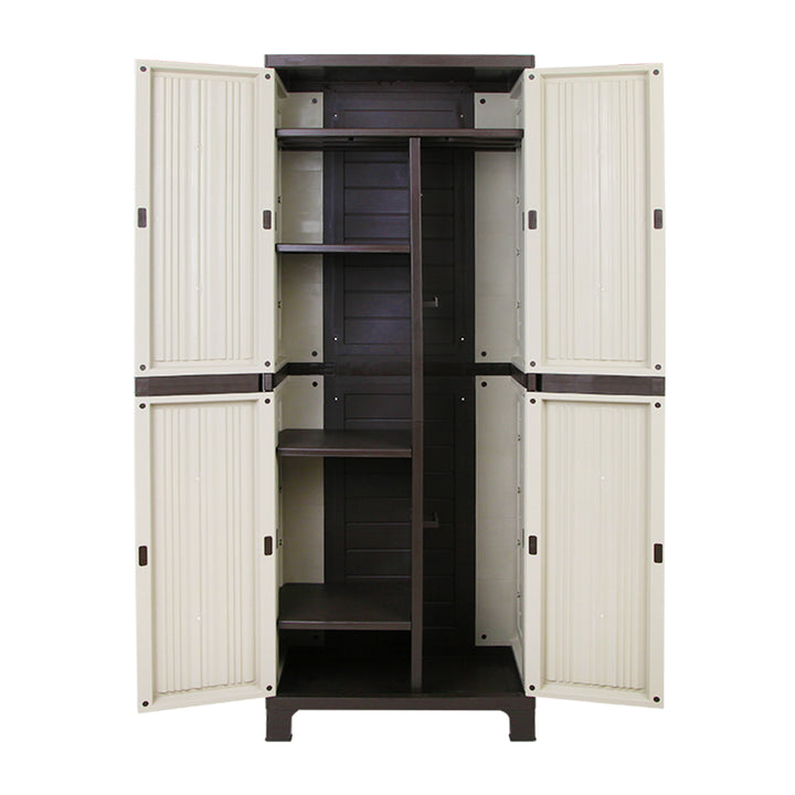 173cm Outdoor Storage Cabinet / Lockable Cupboard - Beige
