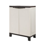 92cm Outdoor Storage Cabinet  / Lockable Cupboard - Rattan Beige