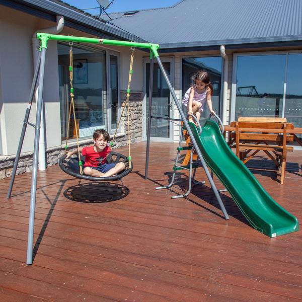 Cellar Nest Swing Set with Slippery Slide - Lifespan Kids