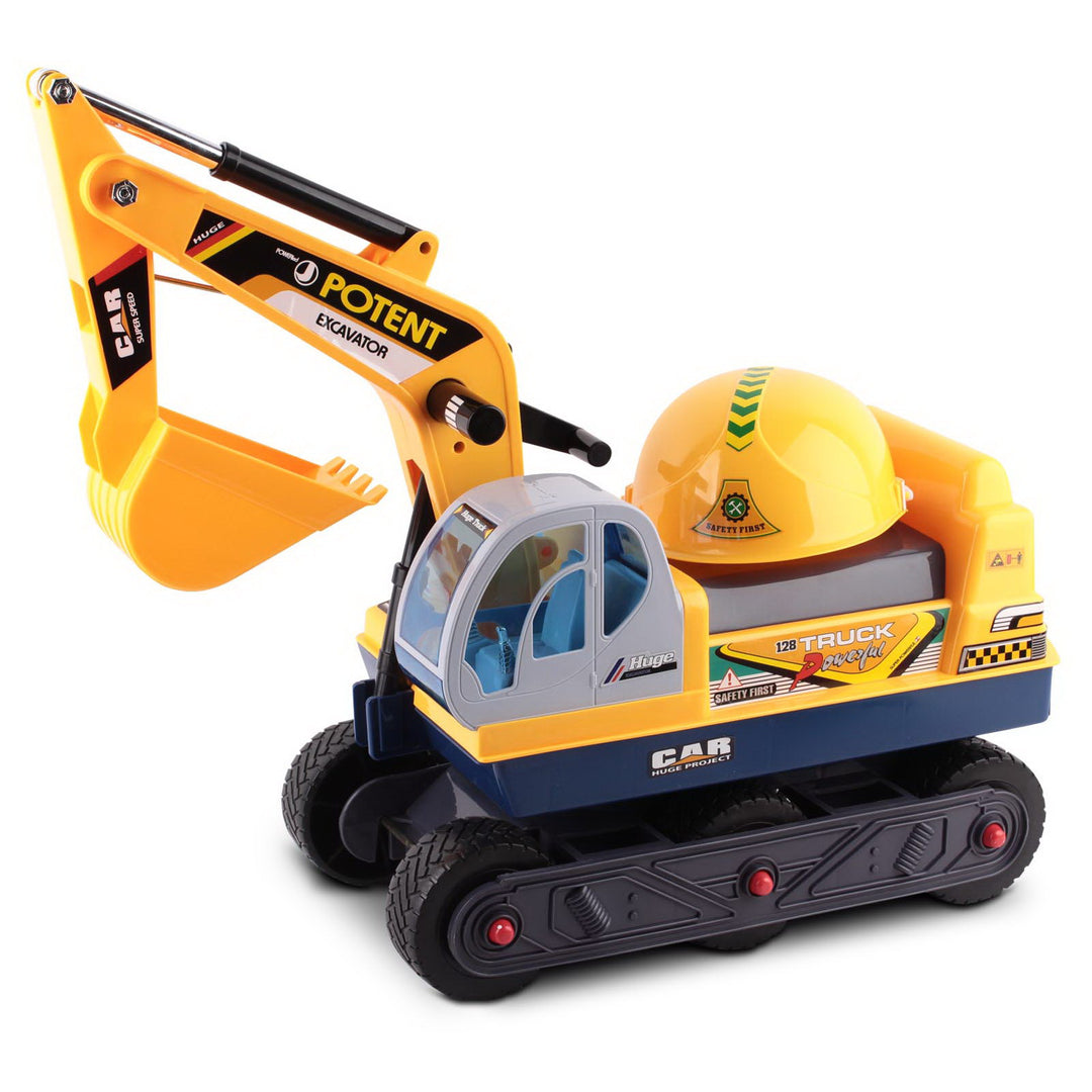 Kids Ride On Excavator - Yellow - The  Best Backyard
