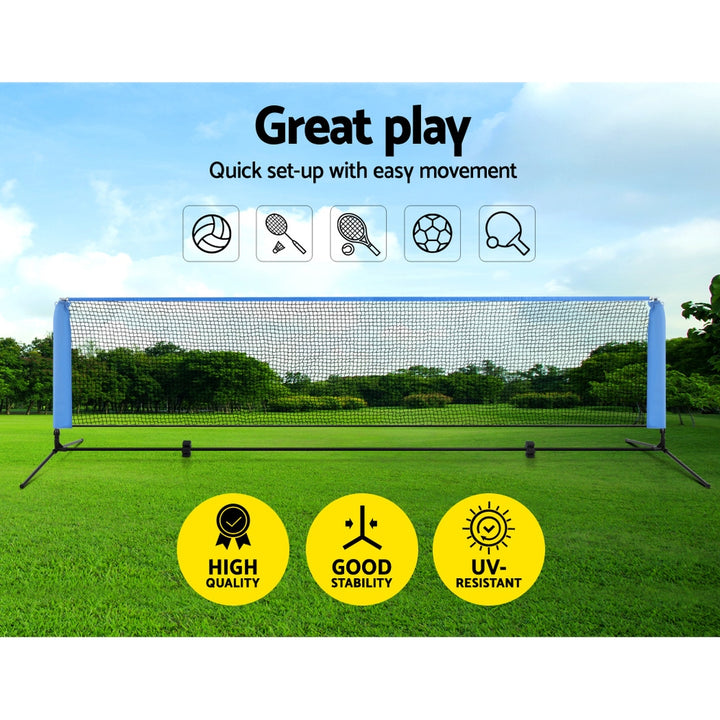 Everfit Portable Sports Net Stand 4m Blue