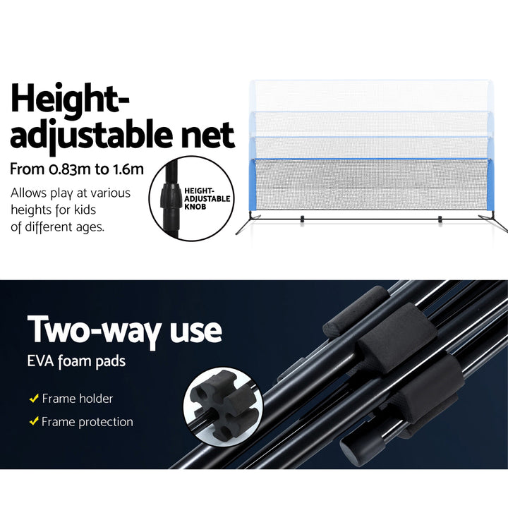 Everfit Portable Sports Net Stand 4m Blue