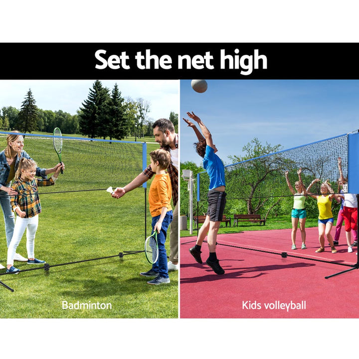 Everfit Portable Sports Net Stand 4m Blue