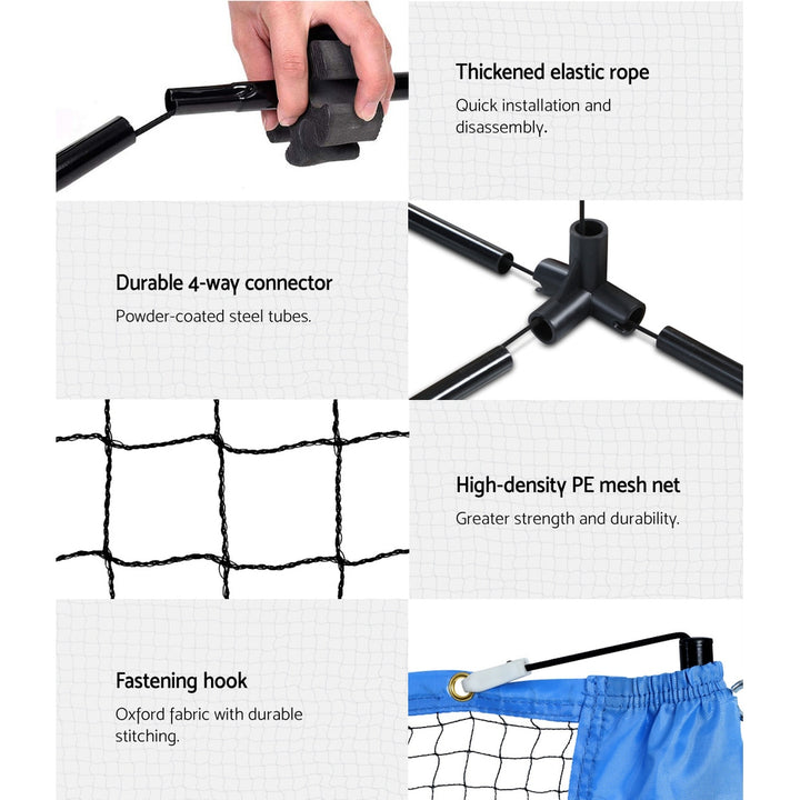 Everfit Portable Sports Net Stand 4m Blue