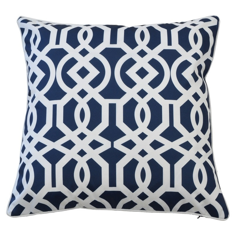 blue and white outdoor cushion cover