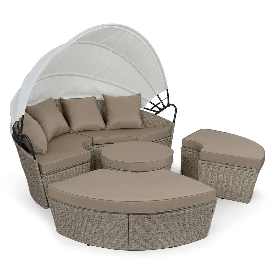 LONDON RATTAN Day Bed Daybed Sofa Garden Wicker Outdoor Furniture