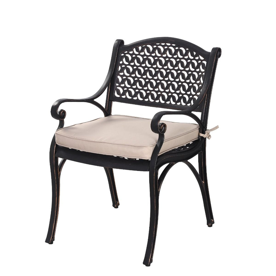 x2 Cherise Cast Aluminium Chairs with Cushions (1 pair)