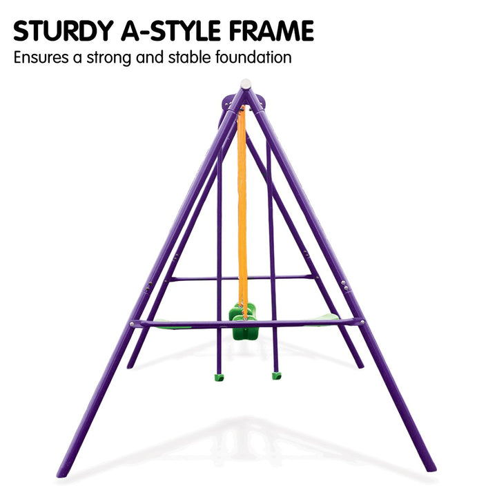 Kahuna Kids 4-Seater Swing Set (Purple / Green)