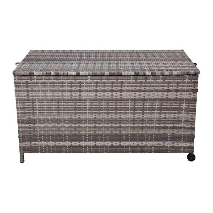 320L Outdoor Wicker Storage Box - Grey