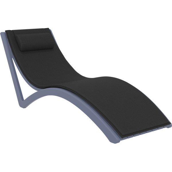Siesta Slim Sun Lounger (Available in Black, White, Anthracite & Taupe - with / without cushion)