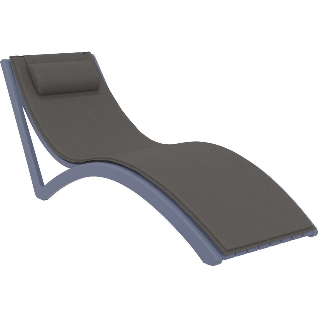 Siesta Slim Sun Lounger (Available in Black, White, Anthracite & Taupe - with / without cushion)