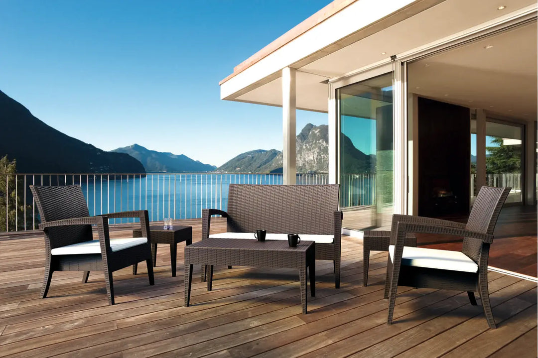 Siesta 6 Piece Miami (Tequila) Lounge Sofa Set (Available in White, Chocolate & Anthracite)