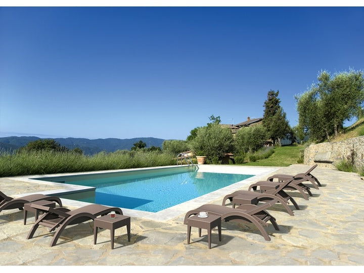 Outdoor Fiji Sunlounger/Tequila Side Table 3 Pc Package - With Cushion