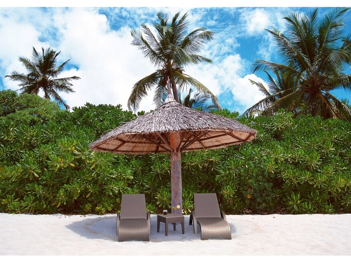 Outdoor Fiji Sunlounger/Tequila Side Table 3 Pc Package - With Cushion