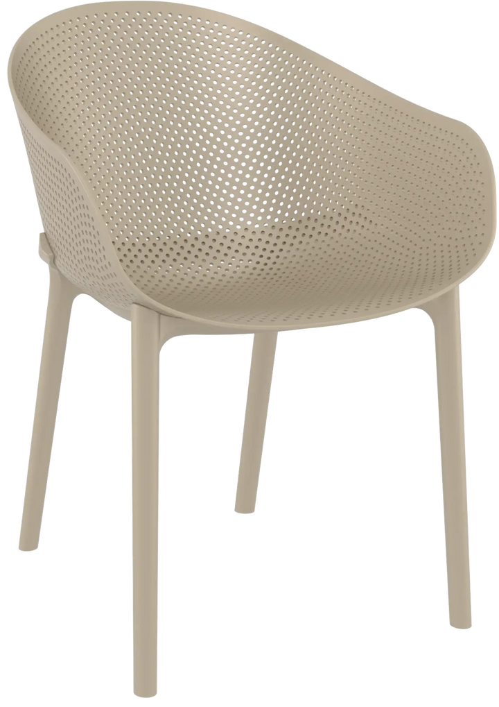 Siesta Vegas Outdoor Table/Sky Arm Chairs 6 Seater Outdoor Dining Set (Available in Anthracite, Black, Taupe & White)
