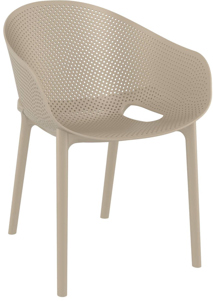 Siesta Sky Stacking Chair (Available in Black, White, Taupe, Green, Marsala & Anthracite)
