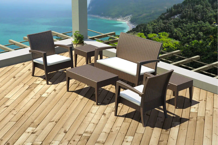 Siesta 6 Piece Miami (Tequila) Lounge Sofa Set (Available in White, Chocolate & Anthracite)