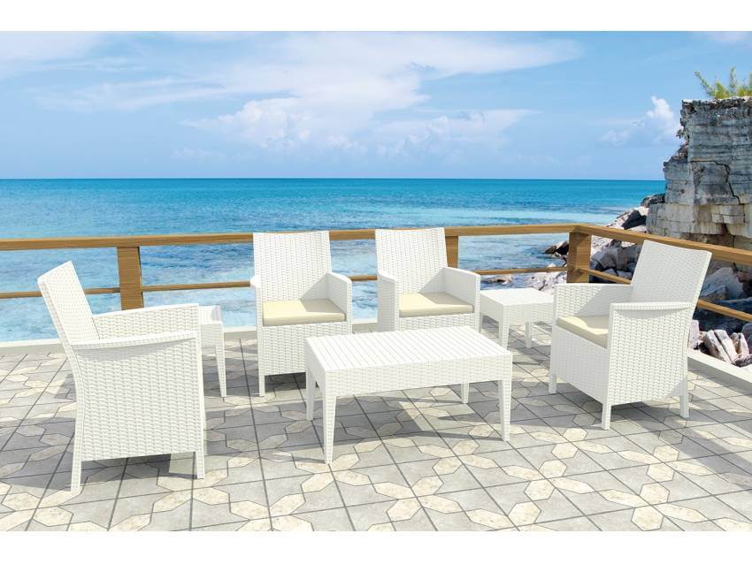 Siesta California Tub Chair with Cushion/ Tequila Side Table/ Tequila Lounge Table 4 Seat Package