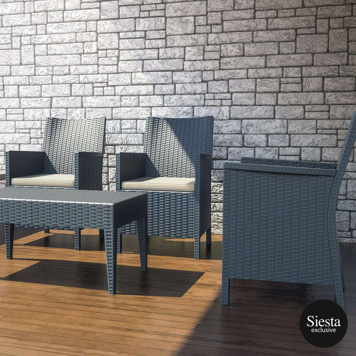 California Tub Chair with cushion/ Tequila Lounge Table 3 Seat Package