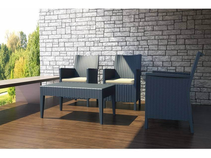 California Tub Chair with Cushion/ Tequila Side Table/ Tequila Lounge Table 4 Seat Package